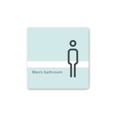 フジタ 室名札 白マットアクリル150角 病院向け ライン 男子トイレ2 AC-1515 HA-NH1-0104 1枚 64-8876-51（直送品）