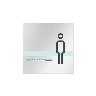 フジタ 室名札 アルミ板150角 病院向け ライン 男子トイレ1 AL-1515 HB-NH1-0103 1枚 64-8876-70（直送品）