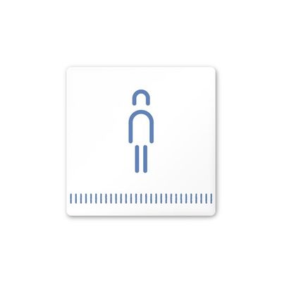 フジタ 室名札 白マットアクリル150角 病院向け Towelデザイン 男子トイレ2 AC-1515 HA-NT2-0104 1枚（直送品）