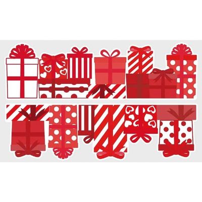 アズワン ウインドウステッカー プレゼントボックスレッド 65-8115-15 1セット（直送品）