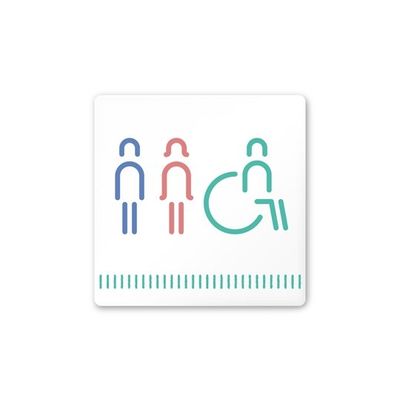 フジタ 室名札 白マットアクリル150角 病院向け Towelデザイン トイレ2 AC-1515 HA-NT2-0102 1枚（直送品）