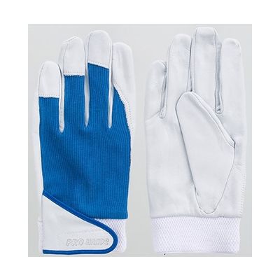 富士グローブ 国産牛皮甲メリマジック付手袋 ブルー 5271 1ケース(10双) 64-8297-46（直送品）