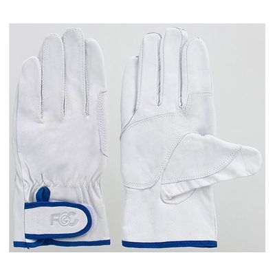 富士グローブ 牛本皮レインジャー型アテ付手袋 白 L 5804 1ケース(10双) 64-8298-10（直送品）