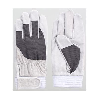 富士グローブ 豚本皮手袋 アスリート グレー M 5875 1ケース(10双) 64-8298-13（直送品）