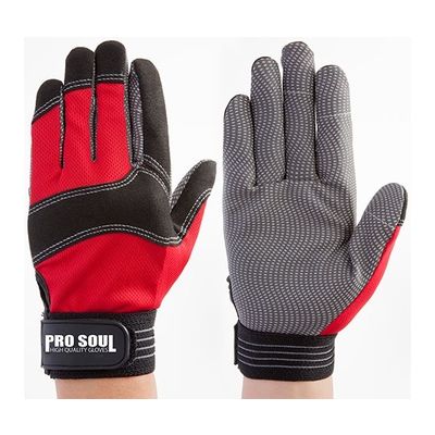 富士グローブ 人工皮革手袋 プロソウル レッド L 7505 1ケース(10双) 64-8298-46（直送品）