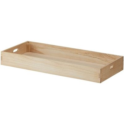 アズワン 木製トレー付きワゴン ホワイト ナチュラル 追加トレー棚セット 65-8274-06 1セット（直送品）