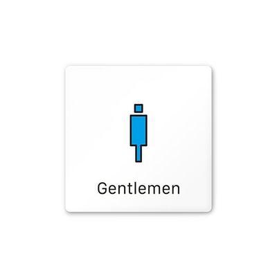 フジタ 室名札 白マットアクリル150角 会社向け Vivid 男子トイレ AC-1515 OA-IM3-0103 1枚（直送品）