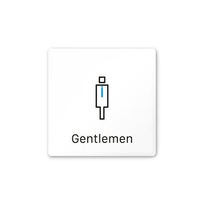 フジタ 室名札 白マットアクリル150角 会社向け Vivid 男子トイレ AC-1515 OA-IM3-0104 1枚（直送品）