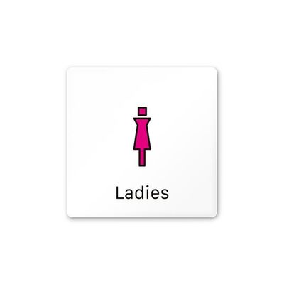 フジタ 室名札 白マットアクリル150角 会社向け Vivid 女子トイレ AC-1515 OA-IM3-0105 1枚（直送品）