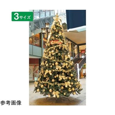 アズワン 特大オーナメント付デラックスクリスマスツリーセット ゴールド H300×W165cm 65-8115-62 1セット（直送品）