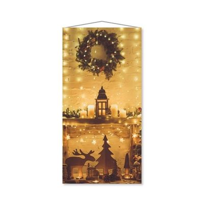 アズワン クリスマスタペストリー ゴールド 90×180cm 65-8115-31 1セット（直送品）