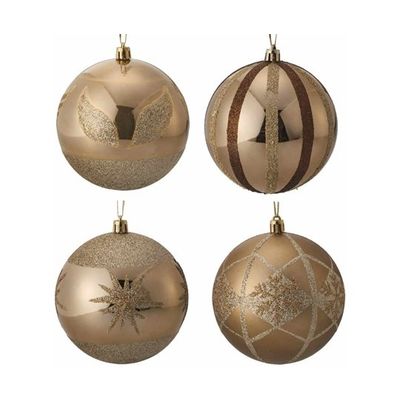 アズワン プラスチックオーナメントボール 大ゴールド 10cm 12個セット 65-8116-02 1セット（直送品）