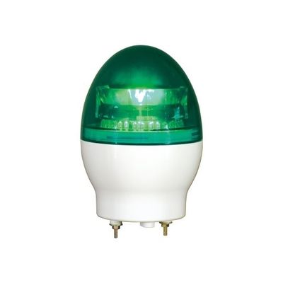 日惠製作所 LED回転灯φ118 ニコフラッシュF(緑) AC100V VL11F-100NPG 1個 61-9996-57（直送品）