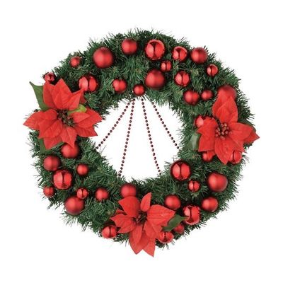 アズワン クリスマスビーズリース レッド 50cm 65-8116-22 1セット（直送品）