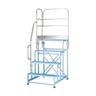 アルインコ 作業台CSBCー4128S用 正面付片手すりセット CSBT4BL 1セット 64-5000-26（直送品）