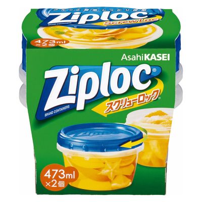 旭化成ホームプロダクツ ジップロック スクリューロック (473ml) 4901670104509 2個×24点セット（直送品）