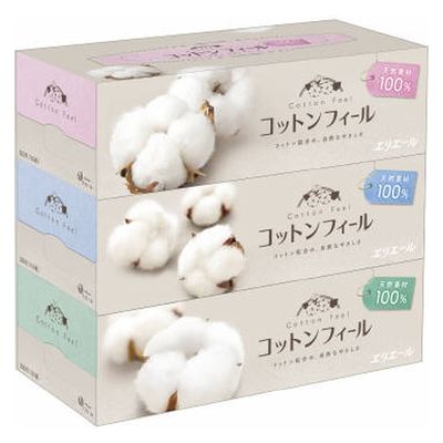 大王製紙 エリエールコットンフィールティシュ150W3P 4902011107036 1セット(3個×16点セット)（直送品）