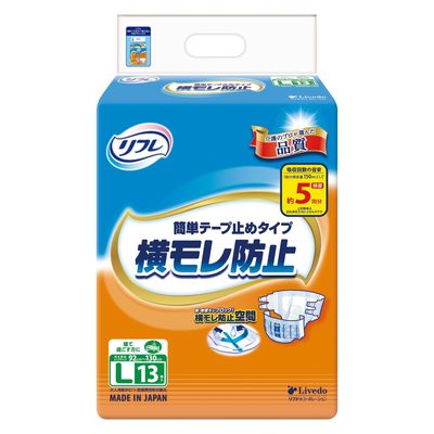 リブドゥコーポレーション リフレ　簡単テープ止めタイプ横モレ防止Ｌ 4904585021558 13枚×4点セット（直送品）