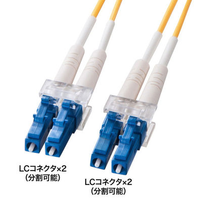 サンワサプライ メガネ型光ファイバケーブル(シングル8.6μm、LC×2-LC×2、1m) HKB-LCLC1-01N 1本（直送品）