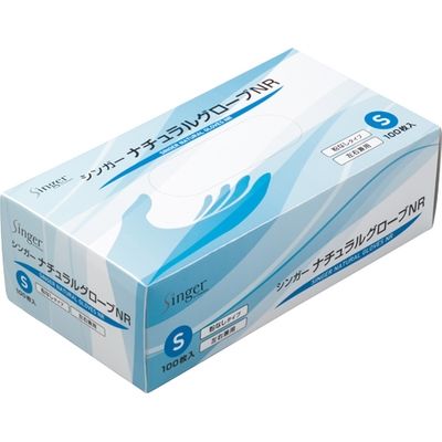 宇都宮製作 シンガーナチュラルグローブNR 粉無しタイプ Sサイズ 4976366016954 1個(100枚)（直送品）