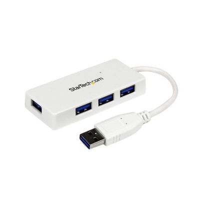 StarTech.com 4ポートUSB 3.0ハブ ホワイト ST4300MINU3W 1個 65-1892-65（直送品）