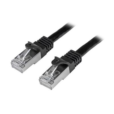 カテゴリ6 LANケーブル 1m ブラック S/FTP(2重シールドツイストペア)ケーブル N6SPAT1MBK 1個（直送品）