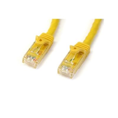カテゴリ6 LANケーブル(Cat6)RJ45モールドコネクタ(ツメ折れ防止カバー付き)7m イエロー N6PATC7MYL 1個（直送品）
