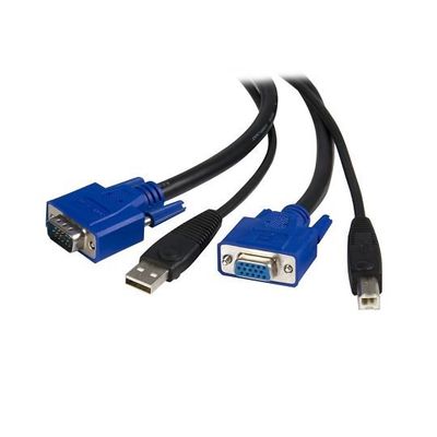 1.8m パソコン自動切替器専用KVMケーブル 2 in 1 USB/VGA KVMケーブル SVUSB2N1_6 1個（直送品）