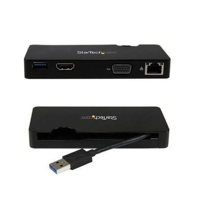 StarTech.com ノートパソコン用トラベルドッキングステーション USB3SMDOCKHV 1個 65-1895-22（直送品）