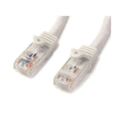 カテゴリ6 LANケーブル(Cat6)RJ45モールドコネクタ(ツメ折れ防止カバー付き)1m ホワイト N6PATC1MWH 1個（直送品）