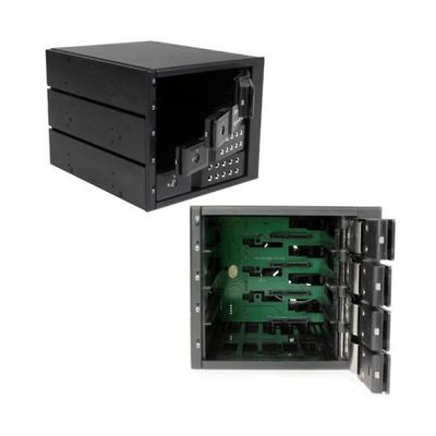 StarTech.com 4x 3.5インチSATA/SAS対応ハードディスクドライブ用モバイルラック HSB4SATSASBA 1個（直送品）