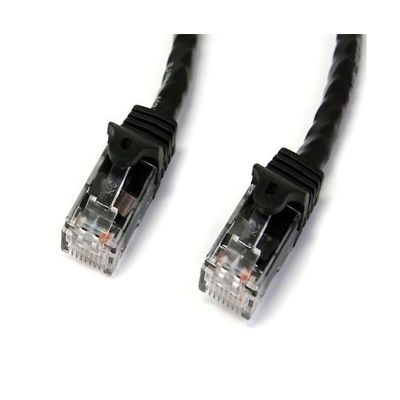 カテゴリ6 LANケーブル(Cat6)RJ45モールドコネクタ(ツメ折れ防止カバー付き)10m ブラック N6PATC10MBK 1個（直送品）