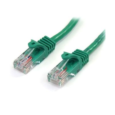カテゴリ5e LANケーブル(Cat5e)RJ45コネクタ(ツメ折れ防止カバー付き)1m グリーン 45PAT1MGN 1個（直送品）