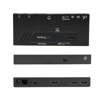 StarTech.com 2入力1出力HDMIディスプレイ切替器/セレクター/スイッチ 4K 高速切替機能付き VS221HD4KA 1個（直送品）