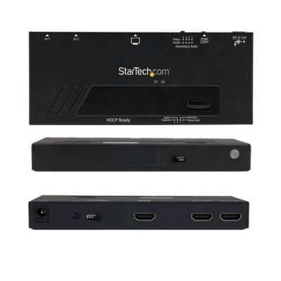 StarTech.com 2入力1出力HDMIディスプレイ切替器 1080p対応 自動/優先切替機能付き VS221HDQ 1個（直送品）