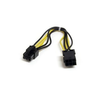 StarTech.com 20cm 6ピン PCI Express電源 延長ケーブル PCIEPOWEXT 1個 65-1898-67（直送品）
