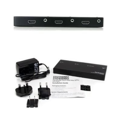 StarTech.com 2出力対応HDMIスプリッター分配器 3.5mmステレオオーディオ対応 ST122HDMI2 1個（直送品）
