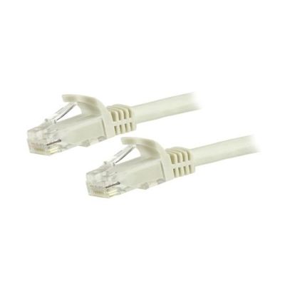 カテゴリ6 LANケーブル(Cat6)RJ45モールドコネクタ(ツメ折れ防止カバー付き)7m ホワイト N6PATC7MWH 1個（直送品）