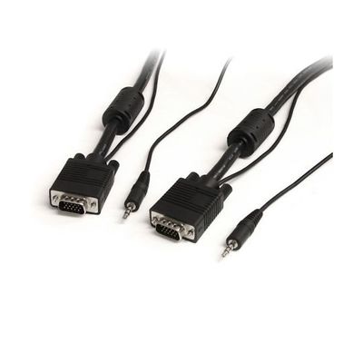 StarTech.com 高解像度VGAケーブル 7.6m 3.5mmステレオミニプラグ付き MXTHQMM25A 1個（直送品）