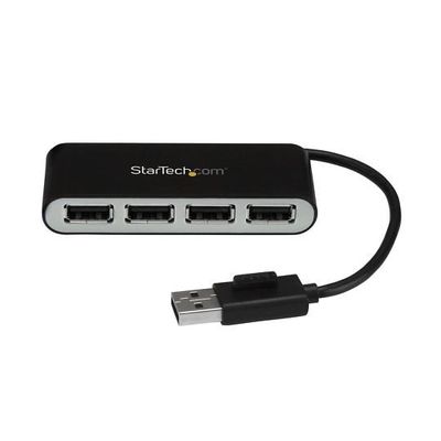 StarTech.com 4ポートUSB 2.0ハブ 本体一体型ケーブル付き ST4200MINI2 1個 65-1901-67（直送品）