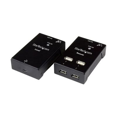 Cat5/Cat6使用4ポートUSB 2.0 エクステンダー延長器 最大50mまで延長 USB2004EXTV 1個（直送品）