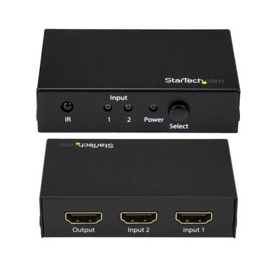 StarTech.com 2入力1出力HDMIディスプレイ切替器セレクター 4K/60Hz対応 VS221HD20 1個（直送品）
