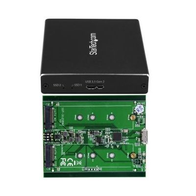 M.2 SATA SSD対応デュアルスロットアダプタケース USB 3.1(10Gbps)準拠 RAID対応 SM22BU31C3R 1個（直送品）