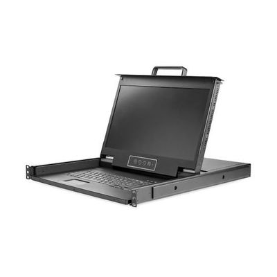 ラックマウント対応KVMコンソールドロワー 1080p/HD対応17.3インチLCD 1U シングルKVMスイッチ RKCONS17HD（直送品）