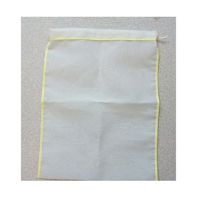 アズワン ポリエステルメッシュ紐付き巾着袋 黄 160メッシュ 目開き95μm 65-9170-53 1個（直送品）