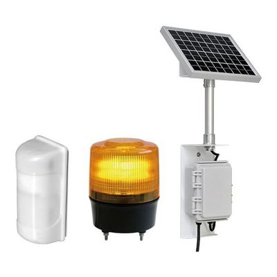 日惠製作所 簡易車両入出庫警告灯(ソーラー式) ニコトーチφ120(黄) 双方向検知 KM12R-L12TJY 1個 65-9824-24（直送品）