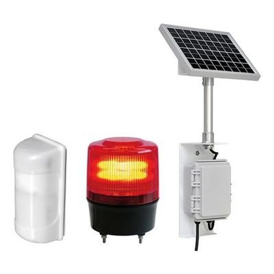 日惠製作所 簡易車両入出庫警告灯(ソーラー式) ニコトーチφ120(赤) 双方向検知 KM12R-L12TJR 1個 65-9824-23（直送品）