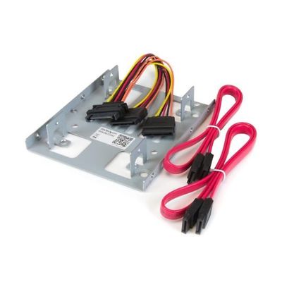 2.5インチ ー 3.5インチHDD変換マウンタ(2台用) SATA SSD/HDD対応 BRACKET25X2 1個（直送品）