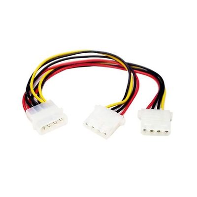 StarTech.com IDE電源2分岐ケーブル ペリフェラル電源(オス)ー 2x ペリフェラル電源(メス)23cm PYO2L 1個（直送品）