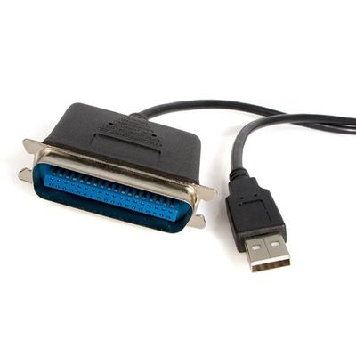 USB ー パラレルプリンタケーブル 1.8m TypeーA(オス) セントロニクス 36ピン(オス) ICUSB1284 1個（直送品）